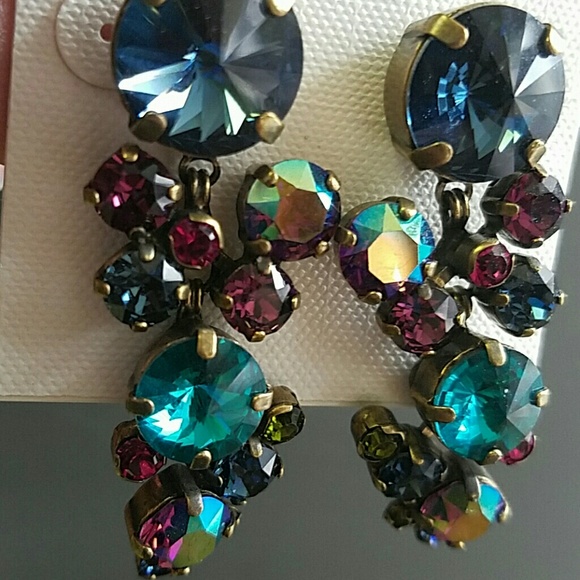 Sorrelli Jewelry - Sorrelli Earrings Super Multi Blues Purples Lime Sorrelli Jewelry - Sorrelli Earrings Super Multi Blues Purples Lime
